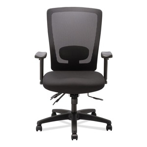 Alera ALENV41M14 Silla giratoria ergonómica con respaldo alto y malla de la serie Envy, 250 libras. Silla de Oficina Multifuncional de Gran Capacidad - Negra - Product Image 2