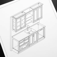 Meubles de cuisine modulaires sur mesure en bois massif mélaminé, étanches, écologiques, avec armoires de rangement et unités de base