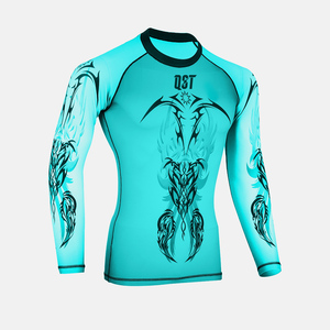 Meilleure qualité Polyester MMA Rash Guard GYM Workout Fitness Vêtements pour hommes Vêtements de sport pour les arts martiaux - Product Image 1