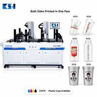 Impresora de Inyección de Tinta UV de Doble Cara CSJ-U800, Máquina de Impresión Digital de Una Sola Pasada, CMYK a Todo Color para Empaques, Vasos y Loncheras