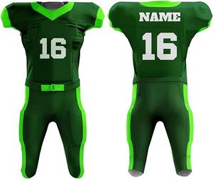 L'équipe de maillot de football américain confortable à manches courtes définit des uniformes en maille de polyester vêtements de football vierges - Product Image 3