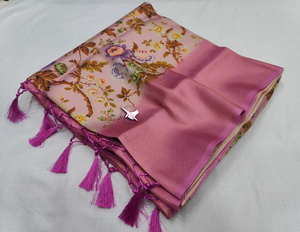 ส่าหรีไหม kanchivaram pethani นุ่มบริสุทธิ์สำหรับชุดปาร์ตี้ของผู้ใหญ่ - Product Image 5