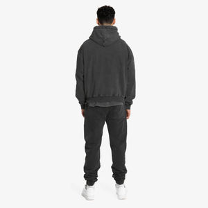 Sudadera con capucha vintage unisex con lavado ácido personalizada 100% algodón diseño de peso pesado de gran tamaño con bolsillo de cuello con capucha para invierno - Product Image 5