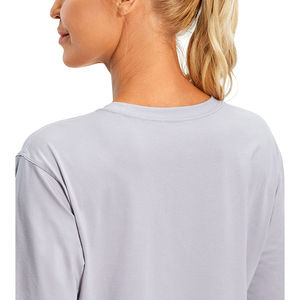 Vente chaude haut court maille boxy t-shirt découpé Sexy à manches courtes respirant haut court pour les femmes t-shirt - Product Image 2