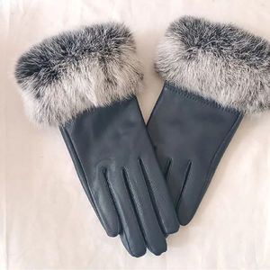 Custom Solid Color Winter Fashion Style Outdoor <b>lady</b> <b>Gloves</b> Full Finger Warm <b>Leather</b> Winter <b>Gloves</b> - Product Image 5