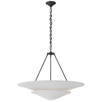 Simig Lighting Design moderne Wabi Sabi japonais Mollino Grand lustre à plusieurs niveaux Lampe suspendue en plâtre Fiori