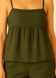 ชุดนอนผ้าฝ้ายนุ่มนุ่มใส่ตอนกลางคืนสำหรับฤดูร้อนเซตเสื้อท่อนบนกางเกงขาสั้นผ้ายืดเอวสูง - Product Image 2