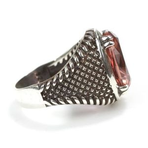 <b>925</b> Sterling <b>Silver</b> Men's <b>Ring</b> with Zultanite Turquoise Oval Stone Fine Jewelry for Everyday Wear and Gifts Rhodium Plating - Product Image 3