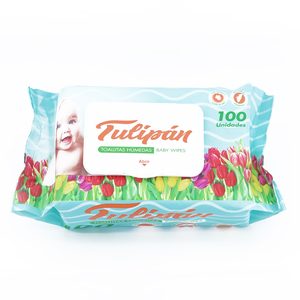 Toallitas Húmedas para Bebé Tulipán, 100 Unidades, Sin Alcohol, Sin Perfume, Cuidado de la Piel para Bebés - Product Image 2