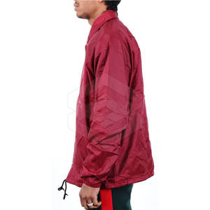 Chaqueta deportiva transpirable de manga larga con cuello levantado y logotipo personalizado para hombre al por mayor - Product Image 4