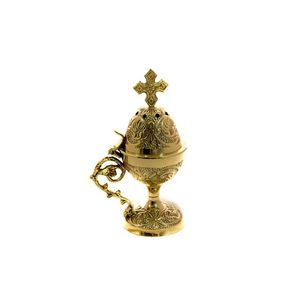 Hand Engraving Design Luxury Incense Burner <b>Cross</b> On <b>Top</b> Decorative Crafts Wedding Decor Censer Home Decoration Product - Product Image 6