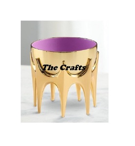 Bol à chocolat de conception avantageuse pour accessoires de table Bol de service en aluminium et en bois à des prix abordables - Product Image 2