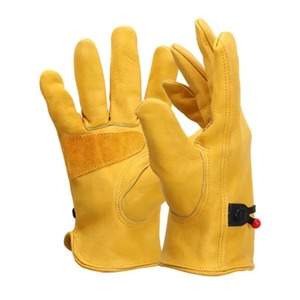 Guantes de trabajo para hombre, 2 pares/1 par, piel de vaca suave, para ciclismo, deportes, ligeros, protección UV, mecánica, jardinería, granja, soldadura, guantes de seguridad - Product Image 6