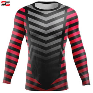 Haute qualité Oem Fight Rash Guard Sublimation Baselayer Training MMA Compression Shirts BJJ Rash Guard - Product Image 1