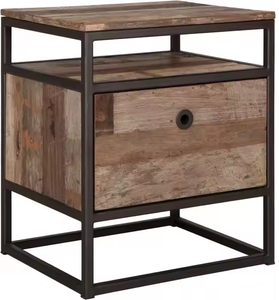 Solid Wooden <b>Nightstand</b> With Spacious Top And Smooth Drawers Offering Elegant And Durable Storage For Nighttime Essentials - Product Image 1