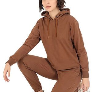 Chándal Unisex con logotipo personalizado de alta calidad, conjunto de 2 piezas, sudaderas con capucha para mujer, chándal, sudadera, chándales informales para mujer - Product Image 2