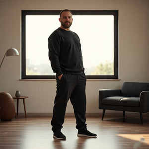 Pantalones de chándal de talla grande, pijama de pantalón holgado personalizado para hombre, pantalones de chándal de gran tamaño para correr para hombre - Product Image 1