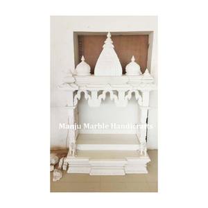 มือคลาสสิกแฟนซีโค้งหินอ่อนสีขาวฝังวัดเปลือกหอยดอกไม้ศิลปะแม่ของไข่มุกวัสดุสำหรับศาสนาพระเจ้าวัตถุประสงค์สินค้า - Product Image 2