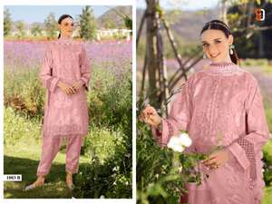 Imprimé en coton de qualité supérieure avec broderie de la collection salwar kameez disponible au tarif de gros, idéal pour les tenues de fête - Product Image 5