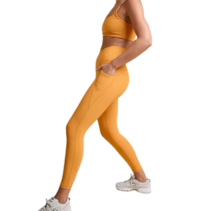 Mallas de compresión para gimnasio, pantalones de Yoga de cintura alta transpirables, mallas de Yoga personalizables para mujer - Product Image 5