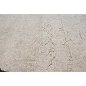 พรมตุรกี ขนาด 9.3x11.6 ฟุต (284x353 ซม.) สีเบจ ลายดอกไม้ สไตล์วินเทจ - Product Image 4