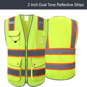 Chaleco de Seguridad de Alta Visibilidad Reflectante Fluorescente Ignífugo Transpirable de Poliéster de Alta Calidad Unisex para Verano - Product Image 6