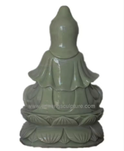 Statue de bouddha femme Kuan Yin en marbre Statue de bouddha Guan Yin en marbre Statue de bouddha en pierre attire la fortune - Product Image 4