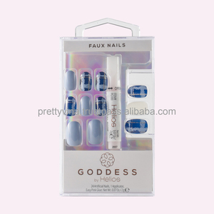HGOD0032 Goddess Juego de uñas artificiales Prensa hecha a mano de alta calidad en puntas largas cuadradas Estilo de moda - Product Image 3