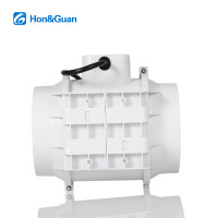 Ventilateur de gaine en ligne à flux mixte Hon&Guan de 5 pouces, 220 V, petit volume, léger