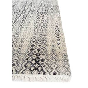 Alfombra de Lana Tejida a Mano Kairos Azul, Diseño Geométrico 3D, Rectangular, para Hogar y Casa, Sala de Estar y Pasillo - Modelo SKWL-512 - Product Image 4