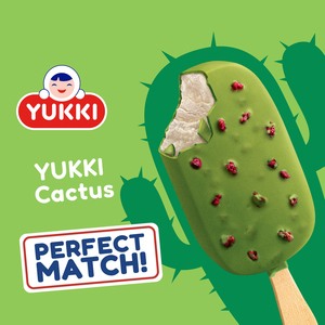 Dessert glacé au yaourt CACTUS enrobé de glaçage au lait avec framboises séchées 60g, Vente en gros directement du fabricant - Product Image 3