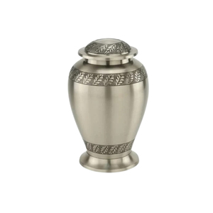 High Quality Handmade Silver Cremation Memorial Urn <b>for</b> Human <b>Ashes</b> Bulk Supply from India <b>for</b> Memorials - Product Image 6