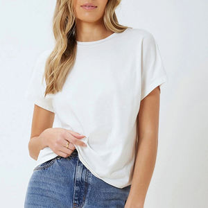 Wholesale OEM <b>T</b>-<b>Shirt</b> <b>Women's</b> Regular Size Custom plain for <b>t</b> <b>shirt</b> <b>white</b> <b>women</b> - Product Image 3
