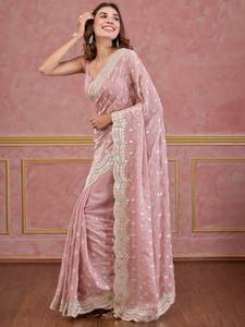 DERNIER DESIGNER BANARASI SOIE LOURDE BRODERIE TRAVAIL SAREE - Product Image 5