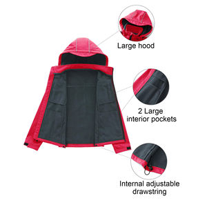 Vestes de sports d'hiver OEM d'extérieur logo personnalisé coupe-vent respirant manches longues veste softshell pour hommes - Product Image 3