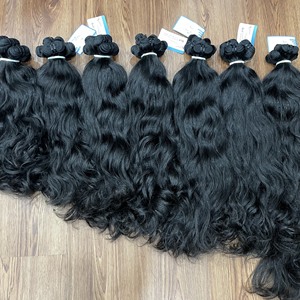Extensiones de Cabello Natural Ondulado, Extensiones de Cabello Natural sin Procesar, Color Negro Virgen, Vietnamita, Paquetes de Cabello Rizado Birmano - Product Image 1