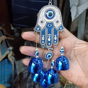 Buy Wholesale Trendy Creative Evil Eye Abstract <b>Art</b> Deco Glass Crystal Home Decor Wall Hanging Bells <b>Beads</b> Rawat Handicrafts - Product Image 1