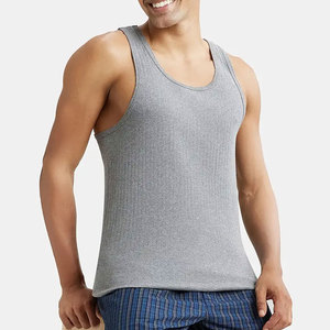Camiseta sin mangas de secado rápido para hombre, chaleco de gimnasio de punto transpirable cómodo con logotipo personalizado de talla grande - Product Image 5