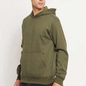 <b>Men</b> hoodies cotton blend <b>pullover</b> with rib cuffs drawstring hood and front pocket made <b>for</b> relaxed daily styling - Product Image 2