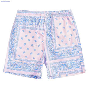 Shorts pour hommes grande taille hommes cordon taille Paisley imprimé été Shorts de plage Shorts pour hommes - Product Image 2