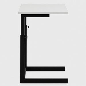 Table Rectangular Standing <b>Desk</b> Table <b>White</b> Top Black Frame for Living - Product Image 4