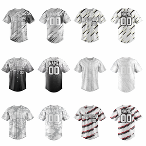 Uniforme de baseball personnalisé, imprimé, respirant, col en V, manches courtes, jersey pour hommes avec impression numérique, vêtements de sport de haute qualité - Product Image 6