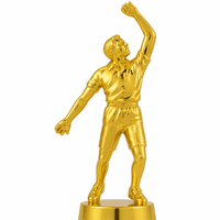 Nouveau Trophée de Volleyball en Plastique Doré de 20,5 cm 2026 avec Logo Personnalisé, Récompense MVP du Tournoi et du Championnat, Base Noire et Rouge