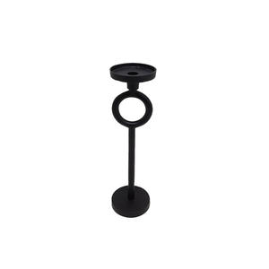 <b>Black</b> Finished Metal <b>Candle</b> <b>Pillar</b> Holder For Home Wedding Christmas Tabletop Lighting Decor Handmade Bulk - Product Image 1
