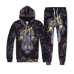 Streetwear Custom Color Vintage Heavyweight Tracksuit Men Elastic Waist Hoodie and <b>Sweatpants</b> <b>Set</b> Sweatsuit - Product Image 1