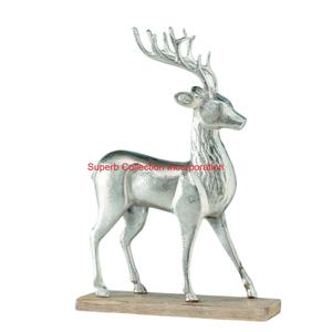 Decoración moderna hecha a mano para el hogar escultura de Reno de aluminio precio económico adorno festivo de Navidad Mesa - Product Image 6