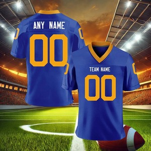 Maillot d'été de football américain et de rugby pour adultes Maillot d'entraînement respirant pour vêtements de sport avec numéro imprimé - Product Image 5