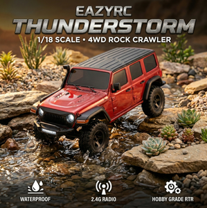 EAZYRC Thunderstorm 1/18 RC Crawler 4WD, Todoterreno Estilo Wrangler, Resistente al Agua, Radio 2.4G, Batería LiPo, Nivel Hobby, RTR - Product Image 1