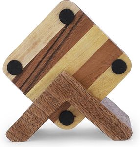 Durable Stylish Wood <b>Epoxy</b> Coaster Classic Style Mats & Pads for <b>Table</b> Protection & Decoration at Family Gatherings & Parties - Product Image 6