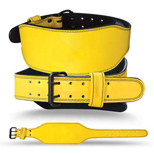 Ceinture de musculation réglable de protection de la taille en cuir véritable PU personnalisée vente en gros cuir de gymnastique - Product Image 1